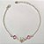 PULSEIRA FOLHEADA A PRATA COM 50 MILÉSIMOS + VERNIZ DIAMOND - PULSEIRA COM CRISTAIS ROSAS E CORAÇÃO - TAMANHO: 17CM + EXTENSOR E FECHO LAGOSTA - PRPS001253 - Imagem 1