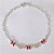 PULSEIRA FOLHEADA A PRATA COM 50 MILÉSIMOS + VERNIZ DIAMOND - PULSEIRA COM BORBOLETAS CRISTAIS VERMELHAS E CORAÇÕES - TAMANHO: 21CM E FECHO LAGOSTA - PRPS001264 - Imagem 1