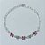 PULSEIRA FOLHEADA A PRATA COM 50 MILÉSIMOS + VERNIZ DIAMOND - PULSEIRA 19CM CORRENTE CORAÇÃO COM BORBOLETAS ROSAS DE VIDRO E FECHO LAGOSTA - PRPS001272 - Imagem 1