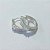 BRINCO FOLHEADO A PRATA COM 50 MILÉSIMO+ VERNIZ DIAMOND - TRIOS DE BRINCOS DE ARGOLA COM 2 FILEIRAS DE MICRO ZIRCÔNIAS 15/12/10MM PRBR001554 - Imagem 2