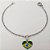 PULSEIRA EM AÇO INOXIDÁVEL - PULSEIRA CORRENTE(012) 18CM COM PINGENTE BANDEIRA DO " BRASIL " RESINADA EM FORMATO CORAÇÃO DE 13MM (AÇO3029) - ACPS000766 - Imagem 1