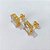 BRINCO FOLHEADO A OURO - BANHADO COM 5 MILÉSIMOS + VERNIZ DIAMOND - BRINCO DE PINO COM ZIRCÔNIA QUADRADA CRISTAL 12MM (OURO1282) OUBR000536 - Imagem 2