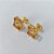 BRINCO FOLHEADO A OURO - BANHADO COM 5 MILÉSIMOS + VERNIZ DIAMOND - BRINCO DE PINO COM ZIRCÔNIA QUADRADA SALMÃO 12MM (OURO1283) OUBR000540 - Imagem 2