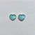 BRINCO FOLHEADO A PRATA COM 50 MILÉSIMO+ VERNIZ DIAMOND - BRINCO DE PINO CORAÇÃO RESINA AZUL 11MM PRBR001581 - Imagem 1