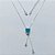 GARGANTILHA FOLHEADA A PRATA COM 50 MILÉSIMOS + VERNIZ DIAMOND CORRENTE VENEZIANA GRAVATINHA 450CM COM PINGENTE EM ZIRCÔNIAS FORMATO CORAÇÃO E PEDRA EM ZIRCÔNIA AZUL 10MM - PRGG001498 - Imagem 1