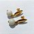 BRINCO FOLHEADO A OURO - BANHADO COM 5 MILÉSIMOS + VERNIZ DIAMOND - BRINCO DE PINO BASE OVAL E PINGENTE EM ACRÍLICO BRANCO 35MM - (OURO1313) OUBR000554 - Imagem 2