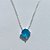 GARGANTILHA FOLHEADA A PRATA COM 50 MILÉSIMOS + VERNIZ DIAMOND CORRENTE VENEZIANA PINGENTE PONTO DE LUZ AZUL 6MM - PRGG001499 - Imagem 2