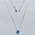 GARGANTILHA FOLHEADA A PRATA COM 50 MILÉSIMOS + VERNIZ DIAMOND CORRENTE VENEZIANA PINGENTE PONTO DE LUZ AZUL 6MM - PRGG001499 - Imagem 1