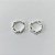 BRINCO FOLHEADO A PRATA COM 50 MILÉSIMO+ VERNIZ DIAMOND - BRINCO DE ARGOLA TRANÇADA 15MM PRBR001592 - Imagem 1