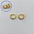 BRINCO FOLHEADO A OURO + VERNIZ DIAMOND - BRINCO ARGOLA REDONDA COM 2 FILEIRAS DE MICRO ZIRCÔNIAS 11MM OUBR000567 - Imagem 1