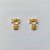 BRINCO FOLHEADO A OURO + VERNIZ DIAMOND - BRINCO DE PINO MENINA COM MICRO ZIRCÔNIAS 12MM OUBR000572 - Imagem 1