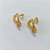 BRINCO FOLHEADO A OURO + VERNIZ DIAMOND - BRINCO DE PINO MENINA COM MICRO ZIRCÔNIAS 12MM OUBR000572 - Imagem 2