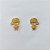 BRINCO FOLHEADO A OURO + VERNIZ DIAMOND - BRINCO DE PINO MENINO COM BONÉ COM MICRO ZIRCÔNIAS 11MM OUBR000573 - Imagem 1
