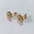 BRINCO FOLHEADO A OURO - BANHADO COM 5 MILÉSIMOS + VERNIZ DIAMOND - BRINCO DE PINO REDONDO CRAVEJADO EM MICROS ZIRCÔNIAS 10MM - (OURO1386) OUBR000579 - Imagem 2