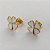 CONJUNTO FOLHEADO A OURO - BANHADO COM 5 MILÉSIMOS + VERNIZ DIAMOND - (CJB919) CONJUNTO COM BRINCOS DE PINO TREVO E PINGENTE TREVO BRANCO 11MM - (OURO383)OUCJ000249 - Imagem 2