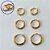 BRINCO FOLHEADO A OURO + VERNIZ - TRIO DE BRINCOS DE ARGOLA COM 1 FILEIRA DE MICRO ZIRCÔNIAS 18/15/12MM OUBR000592 - Imagem 1