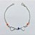 PULSEIRA FOLHEADA A PRATA COM 50 MILÉSIMOS + VERNIZ DIAMOND - PULSEIRA DUPLA 18CM COM MIÇANGAS E CORAÇÕES VAZADOS - (PRA1110) PRPS001295 - Imagem 1