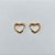 BRINCO FOLHEADO A OURO + VERNIZ - BRINCO DE ARGOLA COM FORMATO CORAÇÃO COM 1 FILEIRA DE MICRO ZIRCÔNIA 16MM OUBR000611 - Imagem 2
