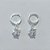 BRINCO FOLHEADO A PRATA + VERNIZ DIAMOND - BRINCO COM ARGOLA DE PRESSÃO PINGENTE ESTRELA 7MM PRBR001605 - Imagem 1