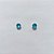 BRINCO FOLHEADO A PRATA + VERNIZ DIAMOND - BRINCO DE PINO COM ZIRCÔNIA AZUL REDONDA 6MM PRBR001609 - Imagem 1