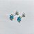 BRINCO FOLHEADO A PRATA + VERNIZ DIAMOND - BRINCO DE PINO COM ZIRCÔNIA AZUL QUADRADA 6MM PRBR001612 - Imagem 2