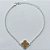 PULSEIRA FOLHEADA A PRATA COM 50 MILÉSIMOS + VERNIZ DIAMOND - PULSEIRA 18CM TREVO BEGE 13MM PRPS001299 - Imagem 1