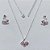 CONJUNTO FOLHEADA A PRATA COM 50 MILÉSIMOS + VERNIZ DIAMOND - CORRENTE CADEADO PINGENTE E BRINCO DE PINO COM MICRO ZIRCÔNIAS COLORIDAS 13MM PRCJ000210 - Imagem 1