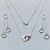 CONJUNTO FOLHEADO A PRATA COM 50 MILÉSIMOS + VERNIZ DIAMOND - CORRENTE CADEADO PINGENTE E BRINCO COM ALGEMAS DUPLAS 13MM PRCJ000211 - Imagem 1