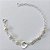 PULSEIRA FOLHEADA A PRATA COM 50 MILÉSIMOS + VERNIZ DIAMOND - PULSEIRA COM PÉROLAS E CORAÇÃO VAZADO - TAMANHO: 18CM - (PRA1023) PRPS001301 - Imagem 1