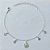 PULSEIRA FOLHEADA A PRATA COM 50 MILÉSIMOS + VERNIZ DIAMOND - PULSEIRA 15CM PINGENTE SÃO BENTO E BOLINHAS LISAS + EXTENSOR PRPS001320 - Imagem 1