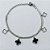 PULSEIRA EM AÇO INOXIDÁVEL - PULSEIRA DUPLA 17CM COM TREVO PRETOS E VAZADOS + EXTENSOR ACPS000801 - Imagem 1