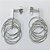 BRINCO EM AÇO INOXIDÁVEL- BRINCO DE PINO COM BASE FINA COM CÍRCULOS VAZADOS 35MM ACBR000555 - Imagem 1