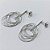 BRINCO EM AÇO INOXIDÁVEL- BRINCO DE PINO COM BASE FINA COM CÍRCULOS VAZADOS 35MM ACBR000555 - Imagem 2