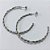 BRINCO EM AÇO INOXIDÁVEL- BRINCO DE PINO ARGOLA TRANÇADA 50MM ACBR000558 - Imagem 2
