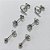 TRIO DE BRINCO EM AÇO INOXIDÁVEL- TRIO DE BRINCO DE PINO BOLINHA ZIRCÕNIA E ESTRELA 9/6/4MM ACBR000560 - Imagem 2
