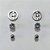 TRIO DE BRINCO EM AÇO INOXIDÁVEL- TRIO DE BRINCO DE PINO BOLINHA ZIRCÕNIA E ESTRELA 9/6/4MM ACBR000560 - Imagem 1
