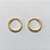 BRINCO FOLHEADO A OURO + VERNIZ - BRINCO DE ARGOLA COM 1 FILEIRA DE MICRO ZIRCÔNIAS 16MM - OUBR000623 - Imagem 2