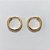 BRINCO FOLHEADO A OURO + VERNIZ - BRINCO DE ARGOLA COM 1 FILEIRA DE MICRO ZIRCÔNIAS 17MM - OUBR000624 - Imagem 2