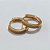 BRINCO FOLHEADO A OURO + VERNIZ - BRINCO DE ARGOLA COM 1 FILEIRA DE MICRO ZIRCÔNIAS 17MM - OUBR000624 - Imagem 1