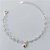 PULSEIRA FOLHEADA A PRATA COM 50 MILÉSIMOS + VERNIZ DIAMOND - PULSEIRA 15CM + EXTENSOR - COM MIÇANGAS E CORAÇÃO - (PRA1240) PRPS001351 - Imagem 1