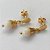 BRINCO FOLHEADO A OURO - BANHADO COM 5 MILÉSIMOS + VERNIZ DIAMOND - BRINCO DE PINO GOTA E PINGENTE EM MADRE PÉROLA 7MM - (OURO519) OUBR000630 - Imagem 2