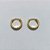 BRINCO FOLHEADO A OURO - BANHADO COM 5 MILÉSIMOS + VERNIZ DIAMOND - BRINCO DE ARGOLA COM MICRO ZIRCÔNIAS 13MM OUBR000631 - Imagem 2