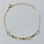 PULSEIRA FOLHEADA A OURO - BANHADO COM 3 MILÉSIMOS + VERNIZ DIAMOND - PULSEIRA 17CM COM CORAÇÕES VAZADOS E PEDRAS CRISTAIS AZUÍS + EXTENSOR OUPS000193 - Imagem 1