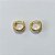 BRINCO FOLHEADO A OURO + VERNIZ - BRINCO DE ARGOLA COM 3 FILEIRAS DE MICRO ZIRCÔNIAS 11MM OUBR000697 - Imagem 2