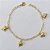 PULSEIRA FOLHEADA A OURO - BANHADO COM 3 MILÉSIMOS + VERNIZ DIAMOND - PULSEIRA 17CM COM CORRENTE CORAÇÃO COM CORAÇÕES COM BRILHOS OUPS000203 - Imagem 1
