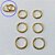 BRINCO FOLHEADO A OURO 3 MILÉSIMOS + VERNIZ DIAMOND TRIO DE BRINCOS DE ARGOLA COM 1 FILEIRA DE MICRO ZIRCÔNIA AZUL 17/15/13MM OUBR000712 - Imagem 1