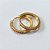 BRINCO FOLHEADO A OURO 3 MILÉSIMOS + VERNIZ DIAMOND TRIO DE BRINCOS DE ARGOLA COM 1 FILEIRA DE MICRO ZIRCÔNIAS´LILÁS 17/15/13MM OUBR000714 - Imagem 2