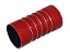 MANGUEIRA INTERCOOLER 100X200MM 5 ANÉIS SILICONE VERMELHA - MERCEDES AXOR (9585013382 / 001840) - Imagem 1