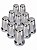 Kit 10 capas de porcas roda cromada belga 32 33 - Imagem 1