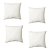 4 Refis De Almofada Resistente Macio 50cm x 50cm Fibra Aparada Virgem - Imagem 1